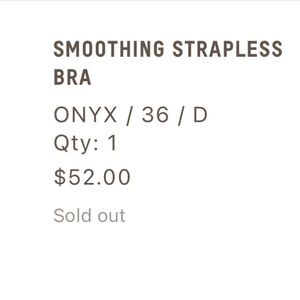 36 D black strapless bra